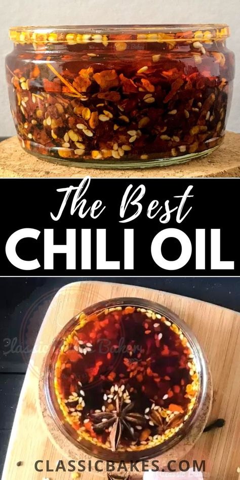 Hot Oil Recipe, Homemade Chili Oil, Garlic Oil Recipe, Chinese Chili Oil, Sichuan Chili Oil, Chinese Chili, Hot Chili Oil, Chili Oil Recipe, How To Make Chili