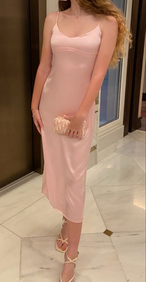 baby pink dior coquette evening formal look Pretty Pink Dress Aesthetic, Coquette Outfit Formal, Coquette Bridesmaid Dresses, Formal Coquette Outfit, Light Pink Dress Aesthetic, Coquette Dress Pink, Coquette Formal Dress, Baby Pink Outfit Women, Baby Pink Outfit Aesthetic