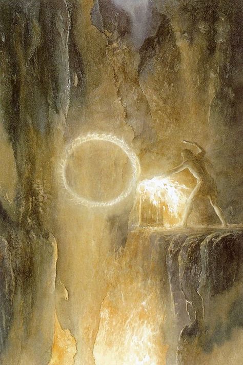 Alan Lee Art, Tolkien Artwork, Elven Ring, Tolkien Illustration, J.r.r. Tolkien, John Howe, Alan Lee, Middle Earth Art, Tolkien Books