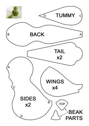 Bird Templates for Sewing | Bird plush pattern by kowai-usagi Bird Plush, All Ideas, Bird Template, Felt Toys Patterns, Turtle Plush, Cute Sewing Projects, Animal Sewing Patterns, Plushie Patterns, Sewing Stuffed Animals