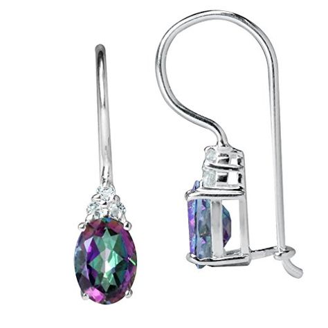 176ct Mystic  White Topaz 925 Sterling Silver Hook Earrings *** Check this out by going to the link at the image. June Gemstone, Green Chrome, Black Sapphire, Popular Jewelry, English Teacher, Fun Earrings, London Blue, Earrings Dangle, White Topaz