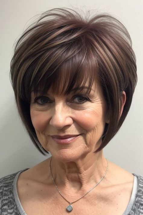 25 Stunning Short Stacked Bob Haircuts For Women Over 50 - Glamour Corner Stack Bob Haircut, Spiky Bob Haircut, High Stacked Bob Haircut, Long In Front Short In Back Haircut, Bob Haircut Layered Short, Haircuts With Short Bangs, Short Angled Bob With Bangs, Stacked Bob Haircut With Bangs, Stacked Back Haircut