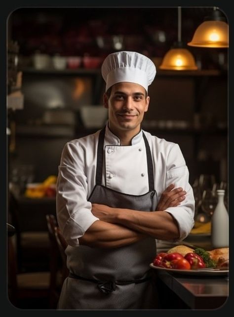 Chef Poses, Chef Portrait, Pose Reference, Chef