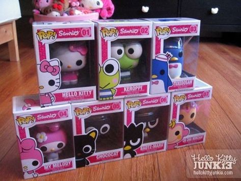 Sanrio Funko Pop Collection, Hello Kitty Pop Figures, Hello Kitty Funko Pop Collection, Cool Funko Pops, Kirby Funko Pop, Cute Funko Pops, Funko Pops Collection, Sanrio Funko Pop, Hello Kitty Funko Pop