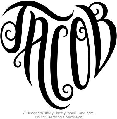 Jacob" Heart Design | Flickr - Photo Sharing! Jacob Tattoo Name Design, Jacob Name Tattoo, Gigi Tattoo, Jacob Tattoo, Jacob Name, Heart Tattoos With Names, Name Tattoos On Wrist, A Tattoo Design, Filigree Tattoo