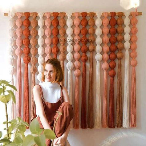 Extra Large Macrame Wall Hanging Tapestry for Boho Home - Etsy Canada T Shirt Yarn Macrame Wall Hanging, Large Wall Hanging Overstock, Rug Hanging Headboard, Chair Hangers, Macrame Mural, Extra Large Macrame Wall Hanging, Macrame Door Curtain, Macrame Wall Hanging Large, Macrame Headboard