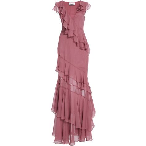 Prabal Gurung     Short Sleeve Tiered Ruffle Gown ($2,995) ❤ liked on Polyvore featuring dresses, gowns, prabal gurung, red ball gown, silk gown, tiered dress, red short sleeve dress and silk evening dresses Dress Outline, Red Things, Ruffle Gown, Color Corrector, Prabal Gurung, Looks Street Style, Moda Vintage, Women Maxi, Ruffled Maxi Dress