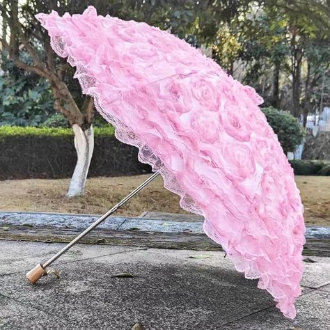 Stylish Parasol,Sun Protection,summer gift,UV Protection,gift for her,sun shade umbrella,all weather umbrella,birthday gift,lace umbrella. Embroidery Umbrella, Fancy Umbrella, Lace Umbrella, Punk Style Outfits, Adorable Clothes, Japanese Umbrella, Pink Umbrella, Shade Umbrellas, Umbrella Wedding