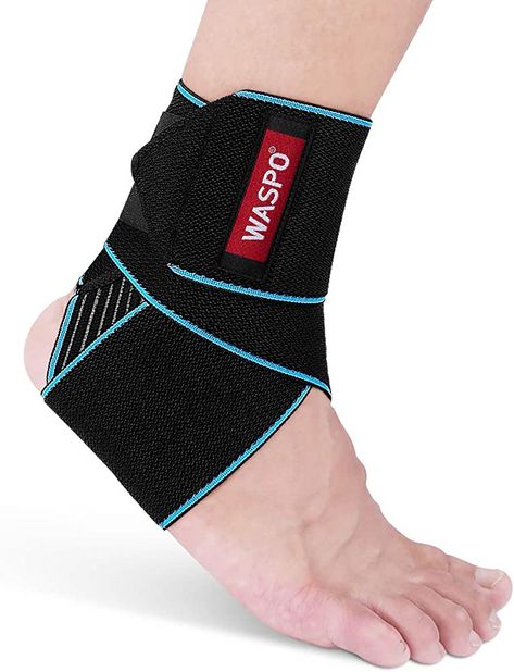 WASPO Ankle Support Brace - Adjustable Ankle Brace Wrap Strap for Sports Protect, Plantar Fasciitis, Achilles tendonitis, Ligament damage, Injury Recovery, One Size for Men Women 1 PC Blue : Amazon.co.uk: Health & Personal Care Ankle Sprain Recovery, Trekking Equipment, Ankle Sprain, Highschool Outfits, Ankle Brace, Ankle Tattoos, Ankle Braces, Ankle Injury, Injury Recovery