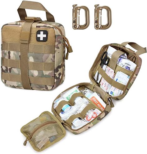 Amazon.com : Livans Tactical First Aid Pouch, Molle EMT Pouches Rip-Away Military IFAK Medical Bag Outdoor Emergency Survival Kit Quick Release Design Include Red Cross Patch (CP Camo) : Sports & Outdoors Emt Bag, First Aid Pouch, Tactical Medic, Cross Patch, Emergency Survival Kit, Emergency Preparedness Kit, Military Bag, Tech Bag, Molle Pouches