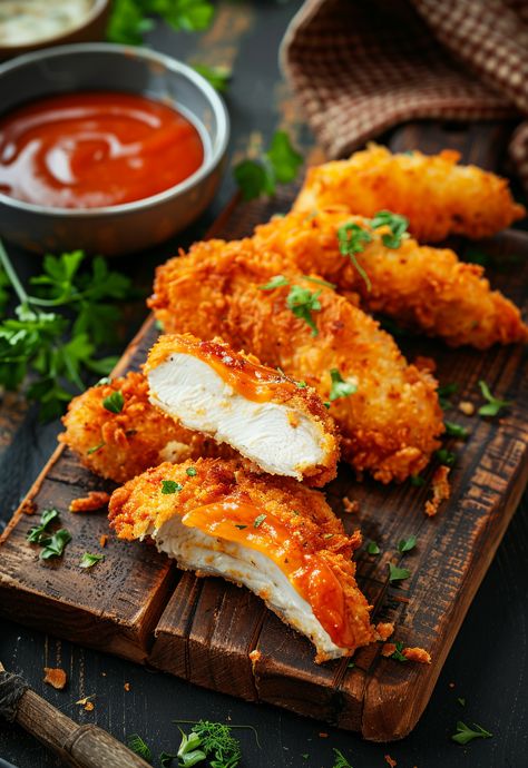 Learn How to Cook Air Fryer Chicken Tenders Recipe For Free | Recipes You'll Love, Made Easy! Easy Healthy Air Fryer Recipes, Crispy Air Fryer Chicken Tenders, Air Fryer Recipes Chicken Tenders, Crispy Air Fryer Chicken, Air Fryer Chicken Tenders, Crispy Chicken Tenders, Chicken Tender, Crispy Fried Chicken, Chicken Tender Recipes