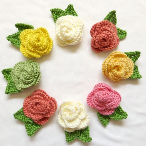 two-forty-six: Crocheted Rose Brooches! Ribon Flowers, Crocheted Rose, Crochet Rose Pattern, Crochet Brooch, Crocheted Flowers, Rose Brooch, Crochet Wedding, Crochet Quilt, Crochet Flower Tutorial