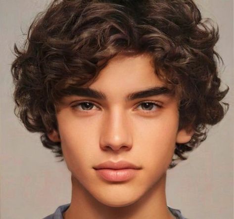 Artbreeder Male Curly Hair, Artbreeder Boy Brown Hair, Curly Anime Hair Male, Long Hair Styles Men Curly, Hair Styles Men Curly, Hair Styles Boy, Brown Hair Male, Hair Styles Men, جوني ديب