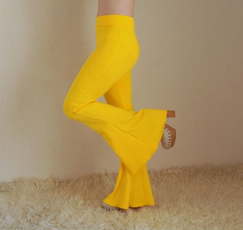 Black Bell Bottoms, 70s Retro Style, Birthday Boho, 70s Clothing, Pant Women, Yellow Neon, Festival Pants, Buy Clothes Online, School Birthday