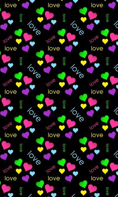 Mobile Wallpaper, Up to 480 x 800 inches screen size. | Flickr Valentines Wallpaper Iphone, Wall Paper Phone, Colorful Hearts, Love Backgrounds, Valentines Wallpaper, Neon Wallpaper, Emoji Wallpaper, Heart Wallpaper, Butterfly Wallpaper