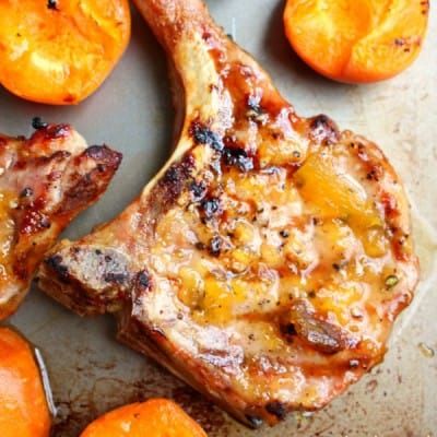 Apricot Glazed Grilled Pork Chops – Real Housemoms Apricot Glazed Pork Chops, Glazed Pork Chops, Grilled Pork Chops, Grilled Pork, Summer Dinner, Apricot, Pork Chops, Chutney, Thanksgiving Recipes