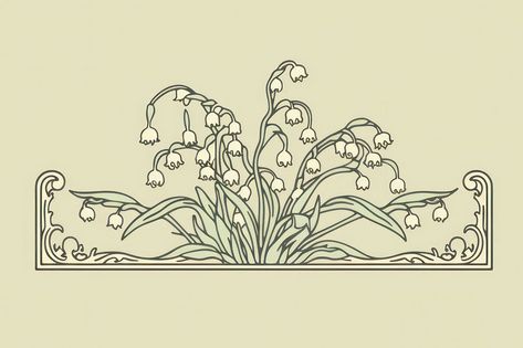 Lily of the valley pattern drawing sketch. | free image by rawpixel.com / Tang Pressed Lily Of The Valley, Lily Of The Valley Botanical Drawing, How To Draw Lily Of The Valley, Lily Of The Valley Doodle, Lily Of The Valley Line Art, Lilly Of The Valley Drawing Art, Lily Of The Valley Illustration, Lily Of The Valley Drawing, Lily Of The Valley Pattern