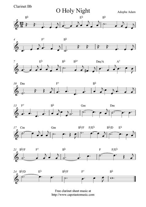 christmas music for clairnet | ... Music Scores: O Holy Night, free Christmas clarinet sheet music notes Free Clarinet Sheet Music, Christmas Violin, Christmas Piano Sheet Music, Free Violin Sheet Music, Trumpet Sheet Music, Violin Songs, Trumpet Music, Clarinet Music, Clarinet Sheet Music