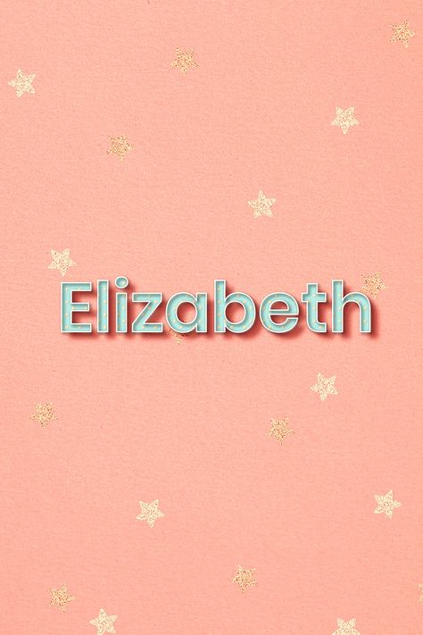 Elizabeth feminine word art typography vector | free image by rawpixel.com / Wit Elizabeth Wallpaper, Elizabeth Name, Word Art Typography, Crown Tattoo Design, Crown Tattoo, Art Typography, Name Wallpaper, Aesthetic Stuff, Name Stickers