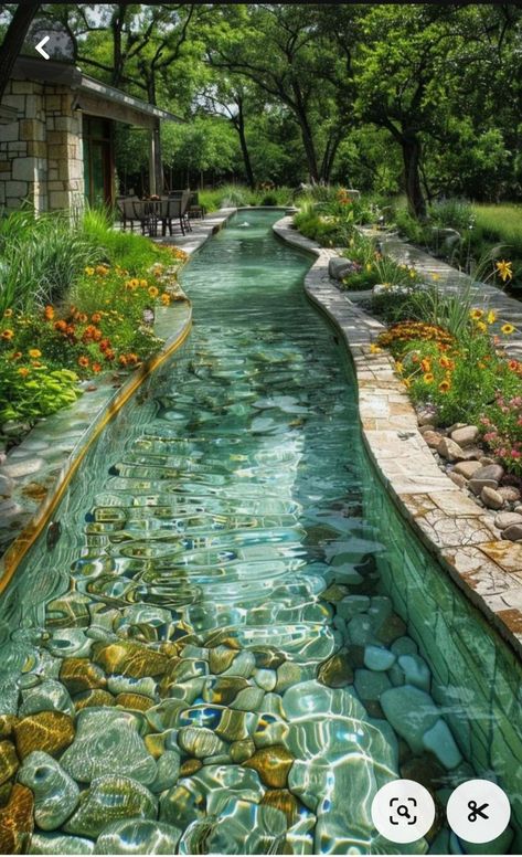 Aesthetic Cottages, Daylight Rings, Garden Pond Design, Swimming Pool House, Pond Water Features, Dream Life House, Pond Landscaping, Backyard Water Feature, Waterfalls Backyard