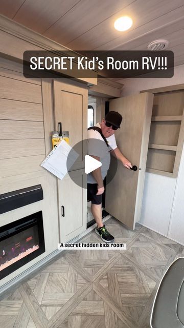 RV Hacks | Fulltime RV Living - Scott & Van + 👧🏼 on Instagram: "Is this every kid’s dream RV?  The Salem 29 View has a secret cabinet that opens into a hidden bunk room! 😮  It also has enormous windows, bar kitchen seating for meal time, and a couch big enough for the family to sit together.  Length 34’10”  GVWR 9,810 lbs  ❓Would your kids love this hidden RV bunkhouse?  ——————————— 🚐 Our family has RVed full-time for 9 years across 42 states. We share BOTH the benefits and challenges of RVing, RV tips, RV living, and amazing destinations.  Follow 👇 @theadventuredetour ——————————— #rvs #traveltrailer #bunkhouse #rvwithkids #rvfamily #travelfamily #familycamping #campingwithkids #traveltrailerlife" Rv Bunk Area Storage Ideas, Rv Kids Room, Rv Living With Kids, Rv Deck Ideas, Rv Bunkhouse Remodel, Camper Bunk Bed Ideas, Rv Bunk Beds Ideas, Camper Living Full Time, Hidden Bar Cabinet