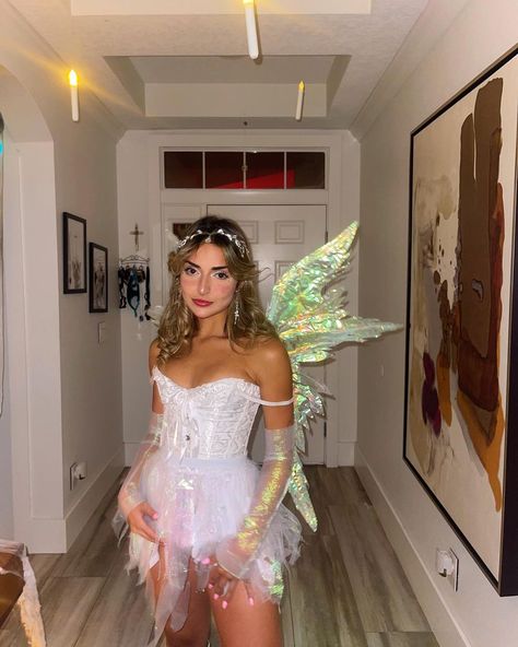 🌈 on Instagram: “did you believe in fairies before this post🧚‍♀️ happy happy halloween” Hot Fairy Costume, Kylie Fairy Costume, Halloween Fairycore Fairy Dress Costume, Fairy’s For Halloween, Barbie Fairytopia Cosplay, Pixie Hallow Fairies, Corset Halloween Costumes, Tinkerbell Costume, Carnaval Outfit