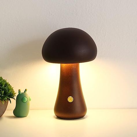 Design Bedside Table, Mushroom Nightlight, Mushroom Theme, Bedside Lamps With Usb, Wild Mushroom Photography, Mushroom Table Lamp, Cute Night Lights, Bedside Table Design, Mushroom Lights