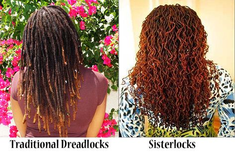 Traditional Locks vs. Sister Locks Black Hair Locks, Sister Locks, Natural Hair Twist Out, Hair Projects, Sister Locs, Black Ponytail Hairstyles, Short Locs Hairstyles, Natural Hair Twists, Twist Out