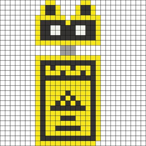 Fnaf Pearl Beads, Pixel Art Pattern Fnaf, Fnaf Pixel Art Grid Easy, Fnaf Beads Pattern, Fnaf Pattern, Fnaf Kandi Pattern, Fnaf Perler Beads Pattern, Halloween Pixel Art Grid, Fnaf Pixel Art Grid