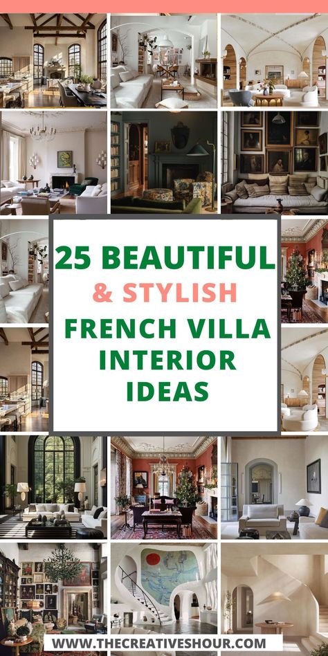 Dive into the elegance of French villa interior design, blending the charm of country homes with modern aesthetics. Explore luxurious kitchens, serene bedrooms, and lavish bathrooms, all echoing the timeless Riviera style. From the grand entrance to the spiraling staircase, each space showcases a unique decor that embodies luxury and design sophistication. Discover how the 2022 design trends are seamlessly integrated, enhancing the traditional and contemporary living room spaces. French Chateau Interior Design, Modern French Cottage Interiors, Chateux Interior Modern, French Riviera Style Home Interiors, French Design Interior, French Riviera Style Home, French Architecture Interior, French Cottage Interiors, French Villa Interior