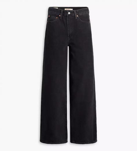 Ribcage Wide Leg Jeans - Black | Levi's® NL Ribcage Jeans, Black Levis, Airport Fashion, Denim Jackets, Rib Cage, Jeans Black, Slim Legs, Levis Jeans, Jeans Denim