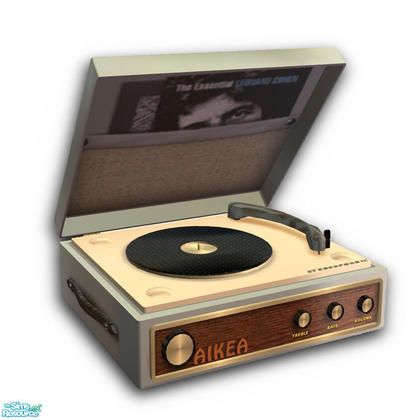 Sims 4 Cc Radio, Sims 4 Cc Record Player, Sims 4 Record Player, 70s Radio, Antique Bed Frame, Record Decor, Sims4 House, Portable Record Player, Antique Bed