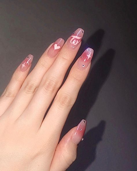 Concert Nails, Nails Yellow, Korean Nails, Gel Nails Diy, Blush Nails, Pretty Gel Nails, Really Cute Nails, Jelly Nails, Kawaii Nails