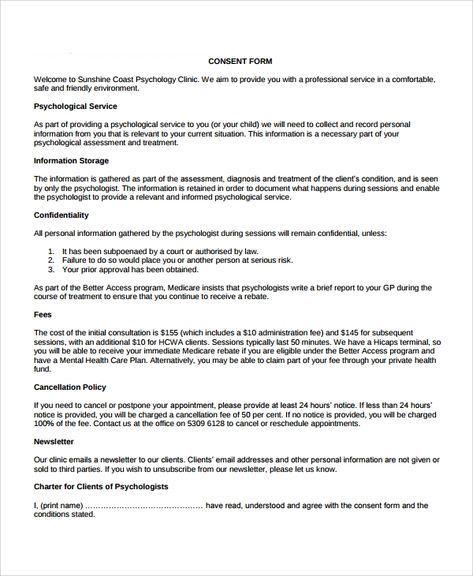 FREE 7+ Sample Psychology Consent Forms in PDF | MS Word Psychology Clinic, Psychology Experiments, Parental Consent, Psychology Studies, Evaluation Form, Sports Psychology, Informed Consent, Psychology Disorders, Counseling Psychology