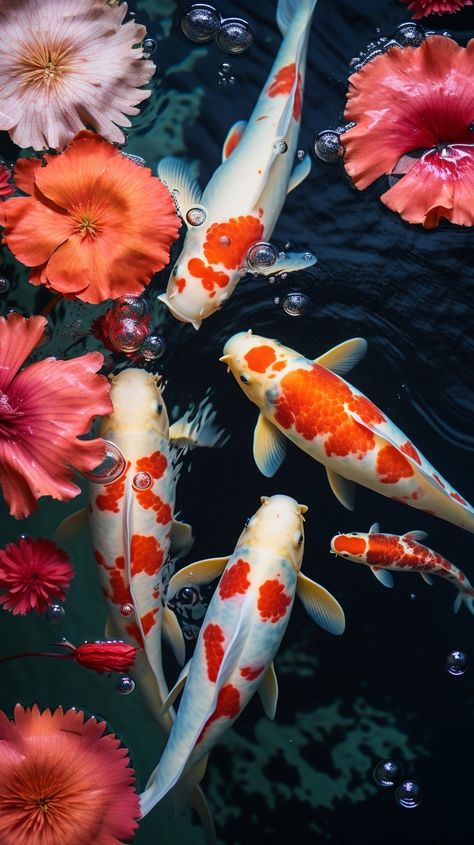 Koi Fish Photo, Koi Fish Photography, Ocean Creatures Art, Koi Fish Swimming, Colorful Lizards, Close Up Art, Coy Fish, Koi Painting, Aquatic Birds