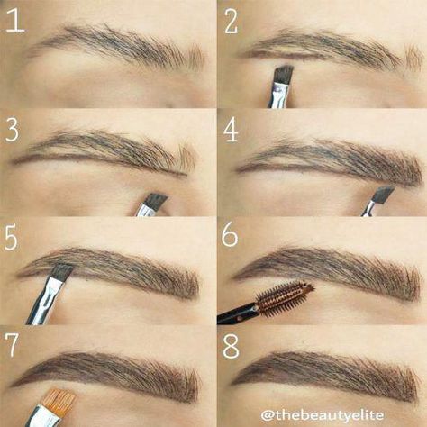 #NailArt Eyebrows For Face Shape, Eyebrows Shape, Straight Eyebrows, Straight Brows, Membentuk Alis, Maquillage On Fleek, Bentuk Alis, Mekap Mata, Tweezing Eyebrows