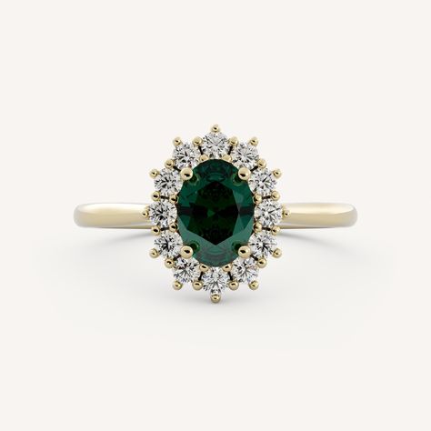 Olive Ave Jewelry, Antique Emerald Engagement Ring, Emerald Ring Vintage, Emerald Wedding Rings, Cute Engagement Rings, Future Engagement Rings, Basket Setting, Emerald Wedding, Halo Setting