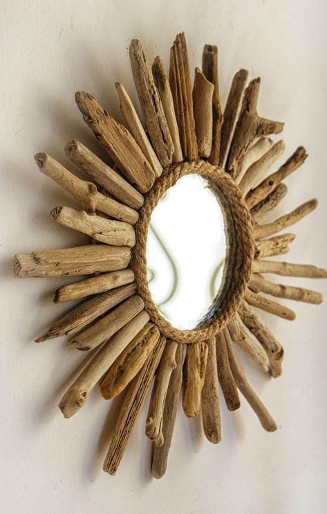 Kary Dasty, Driftwood Mirrors, House Mirror, Driftwood Diy, Mirror Style, Driftwood Mirror, Driftwood Art Diy, Handmade Mirror, Driftwood Projects