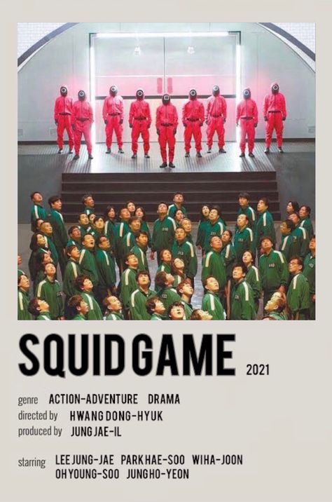 Squid Game Poster, Squad Game, Film Posters Minimalist, Korean Drama List, Film Posters Vintage, Game Poster, Movie Poster Wall, Fashion Shirts, Movie Posters Minimalist