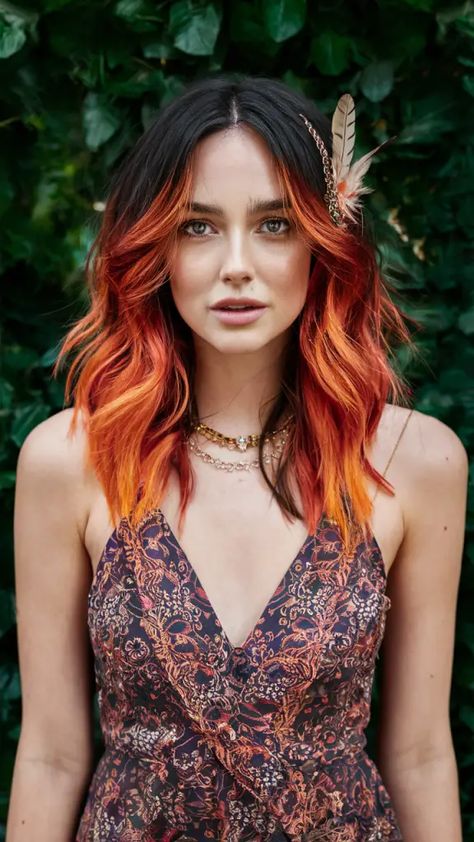 33 Stunning Red Hair Color Ideas for 2024 – Bold, Unique Shades for Every Style and Skin Tone Two Tone Red Hair Color Ideas, Copper And Pink Hair, Vibrant Copper Hair, Red And Copper Hair, Vibrant Red Hair Color, Tricolor Hair, Red Shampoo, Burgundy Balayage, Vibrant Red Hair