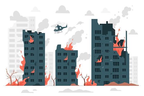 Fire Building Background, Fire Concept, Explosion Drawing, City On Fire, Building On Fire, Create A Story, Create A Comic, Infographic Poster, Building Illustration