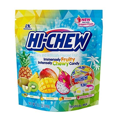 Hi Chew, Candy Stand, Fruit Chews, Fruit Candy, Bff Birthday, Mango Puree, Chewy Candy, Palm Kernel Oil, Vegetable Juice