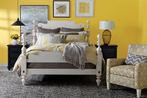 Ethan Allen Towson - Bedroom | Shop by Room | Ethan Allen Ethan Allen, Range, Bedroom, Bed, Yellow, Furniture