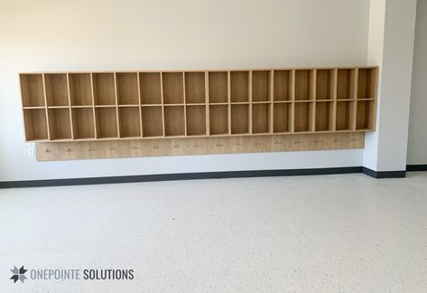 Pictured are cubbies with double prong hooks we designed and manufactured for an IDEA School in San Antonio, TX. Students can now hand their coats and store belongings with ease. If you need cabinets for your school, contact us today! We have a range of materials, configurations, and colors to choose from to make your cabinets ideal for the environment. #academics #elementaryschool #usamade #labcasework #cubbies #schoolcabinets #classroom #prek #gradeschool #classroomcabinets School Cubbies, Classroom Cabinets, Classroom Needs, Grade School, San Antonio Tx, Cubbies, Elementary Schools, San Antonio, Storage Bench