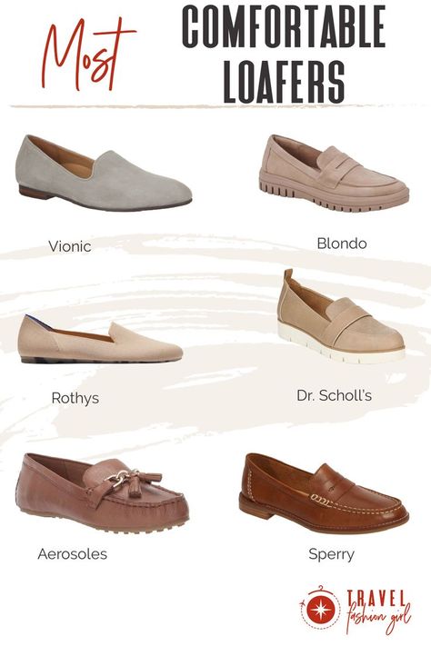 Walking Loafers Women, Summer Loafers Women, Womens Loafers Amazon, Comfortable Business Casual Shoes For Women, Comfort Loafers For Women, Comfortable Work Shoes Business Casual, Business Casual Shoes Women Comfortable, Comfy Loafers For Women, Clarks Loafers Women