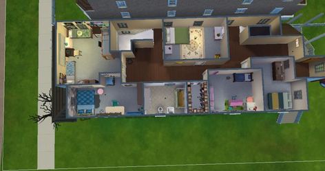 Shameless House Layout Bloxburg, Shameless Sims 4, Shameless Room Decor, Shameless House Floor Plan, Shameless House Sims 4, Gallagher House Floor Plans, Full House Layout, Shameless House Layout, Shameless Gallagher House Floor Plan