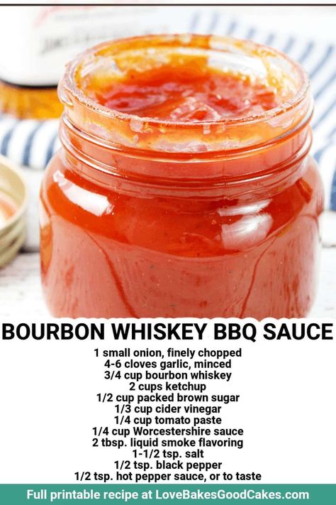 Savoring The Good - RECIPE - https://buff.ly/3XEGYA3 After tasting this Bourbon Whiskey BBQ Sauce, you may never buy the stuff at the store again! This sauce is the perfect balance of smoky, zesty, and sweet! Great on pork, chicken, or beef! | Facebook Whiskey Bbq Sauce, Jack Daniels Bbq Sauce, Love Bakes Good Cakes, Good Cakes, Pork Chicken, Hot Pepper Sauce, Best Cake Recipes, Easy Pork, Pepper Sauce