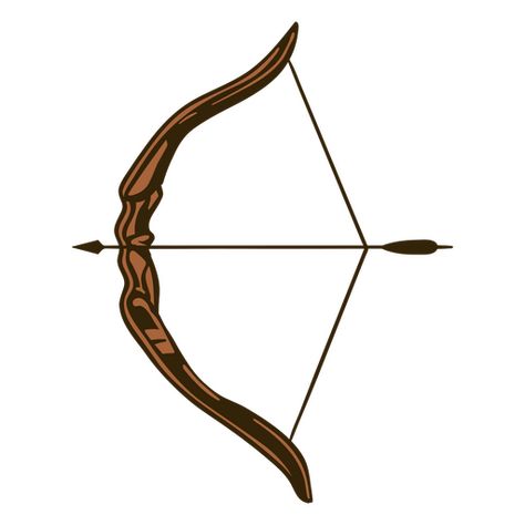 Brown archery bow and arrow looking right PNG Design Fantasy Bow And Arrow, Fantasy Bow, Bow Cartoon, Arrow Bow, Arrow Png, Procreate Watercolor, Bow Clipart, Archery Bow, Bow Arrow