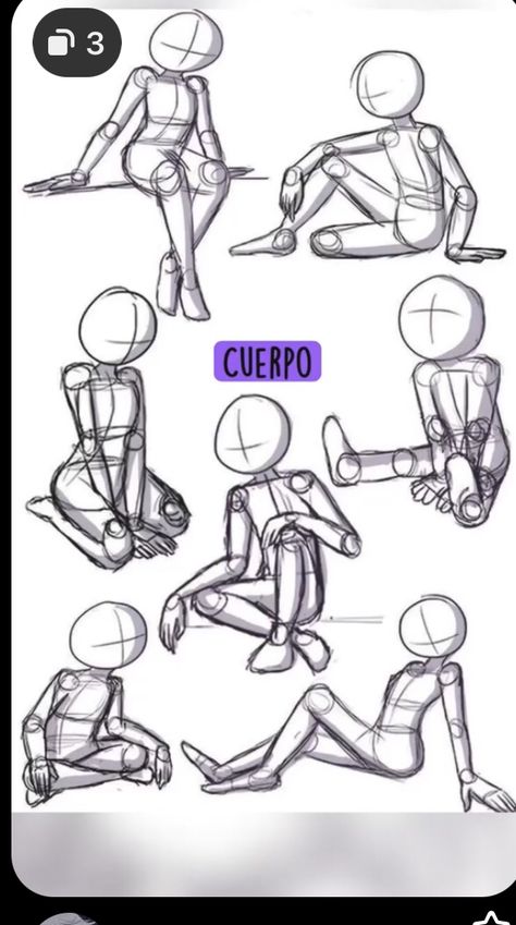 Starlas Art Studio, Cartoon Anatomy Poses, Happy Poses, Cartoon Anatomy, Reference Page, Anatomy Poses, Sitting Poses, Anime Drawing, Body Drawing