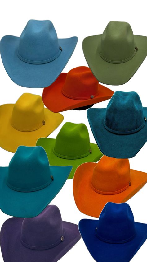 Cowboy hats Felt Hats, Felt Cowboy Hats, Color Full, Felt Hat, Rodeo, Cowboy Hats, Cowboy, Felt, Hats